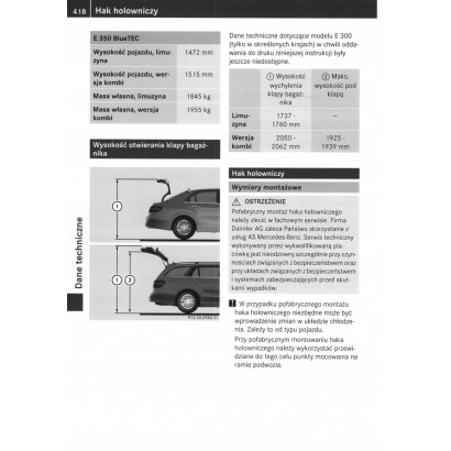 Mercedes E Klasa W Kombi Instrukcja