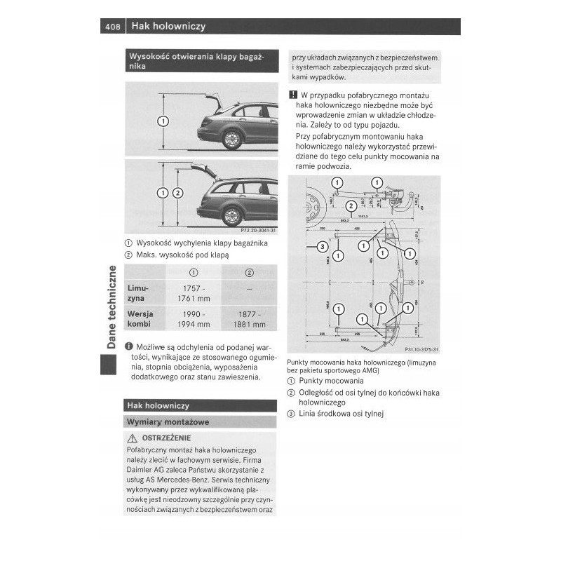 Mercedes C Klasa W204 Lift 15 Wersji Instrukcja Obsługi