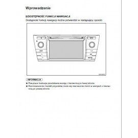Toyota Corolla Nawigacja+Radio 2013-16 Instrukcja Obsługi