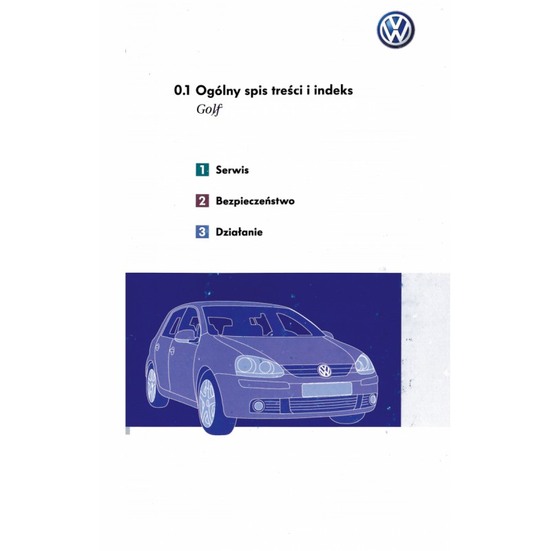 Volkswagen VW Golf V 200308 Nowa Instrukcja