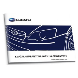 Subaru Polska Czysta Książka Serwisowa