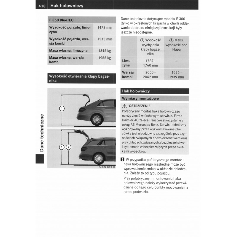 Mercedes EKlasa Kombi 0913 +Nawigacja Instrukcja