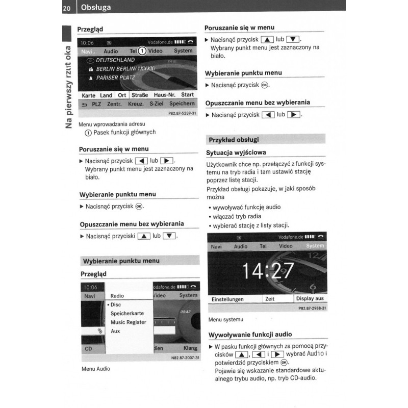 Mercedes Comand APS Nawigacja+Radio Instrukcja